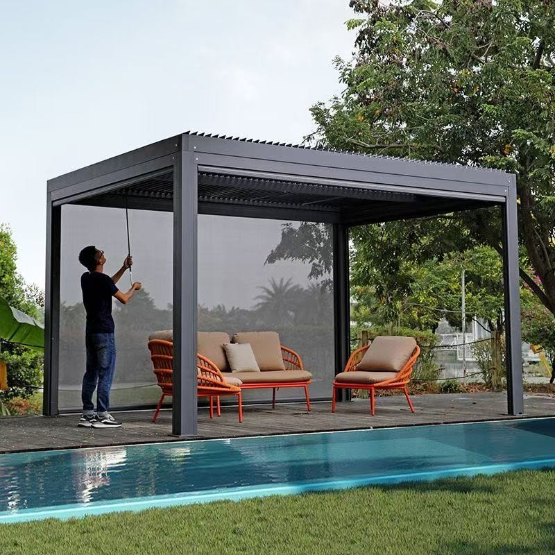 Reversible Louvered Retractable Pergola Reversible Louvered Retractable Pergola